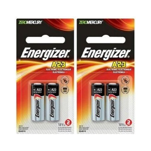 Energizer A23 Batería, 12 Voltios, 4 Baterías (2 X 2 Recuent