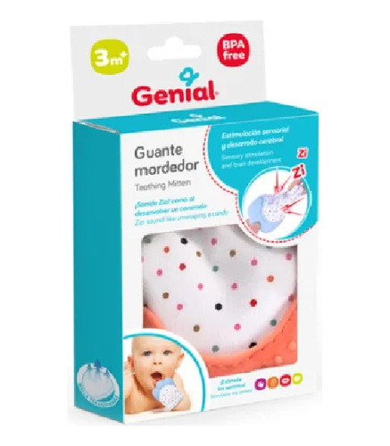 Guante Mordedor Bebe Genial Juguete Sensorial Ajustable