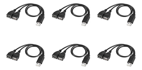 6x Usb Splitter Cable, Usb 2.0 A Male To Dual Usb Y Female