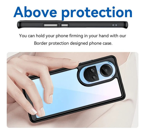 Funda For Reno 10 Pro Silicona Transparente Piel.-.
