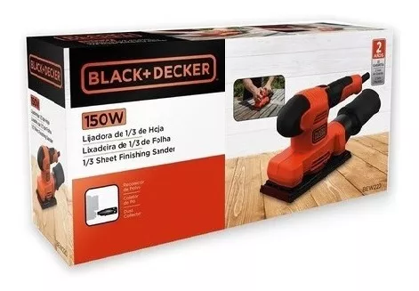 Lijadora Electrica De Mano Black Decker Bew220 150w