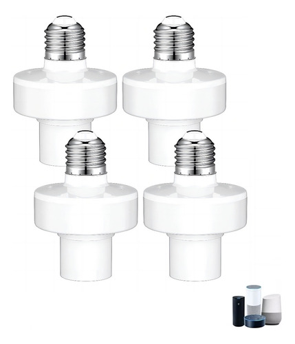 Socket Inteligente Wifi Led Foco E26/e27 4 Pcs Alexa Google