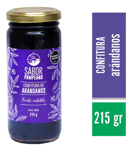 Confitura De Arándanos 215g - Sabor Pampeano