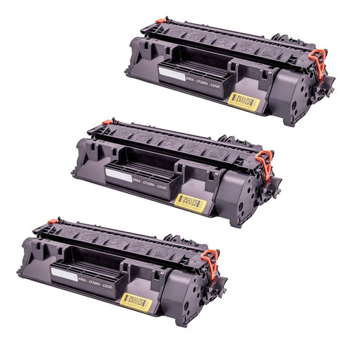 Kit 3x Toner Compatível Hp P2035 80a M401 Laserjet P2055dn