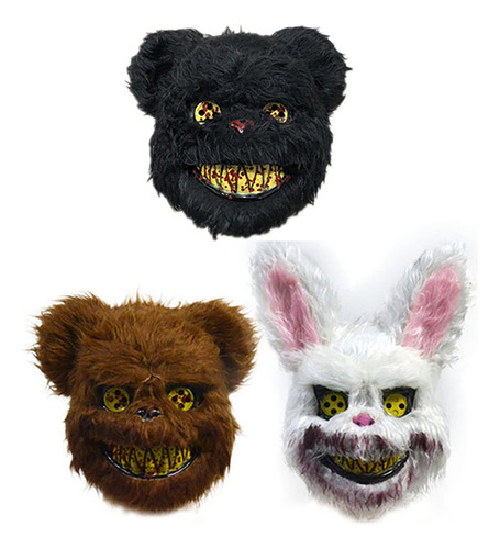 Máscara De Terror Para Halloween, Conejo, Oso, Cosplay, Fies