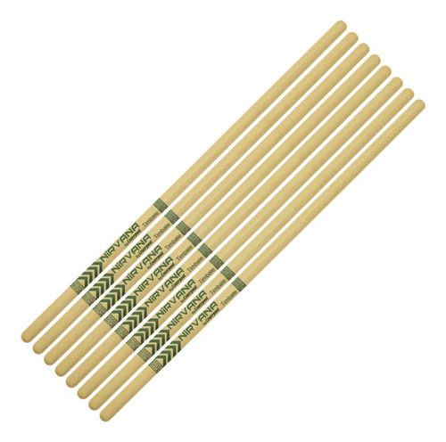 Baqueta Nirvana Para Timbales 8 Peças 405mm Liverpool Cor Natural