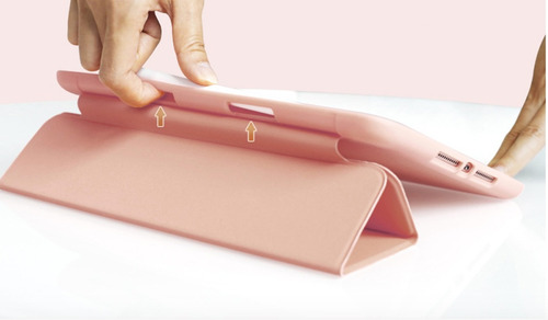 Imagem 2 de 3 de Capa Smartcase Apple iPad Air 3 10.5 Suporte P/ Pencil Rose