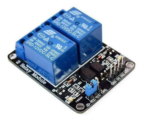 Placa De 2 Canales A Relé 12v Con Optoacoplador Led Arduino