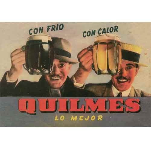 Carteles Antiguos Chapa Grues 90x60cm Cerveza Quilmes Dr-121