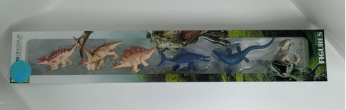Pack Set X6 Mini Animales Dinosaurios Plastico Varias En Mca
