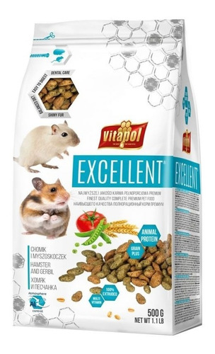 Excellent Alimento Completo Hamster Y Gerbos 500g Pethome