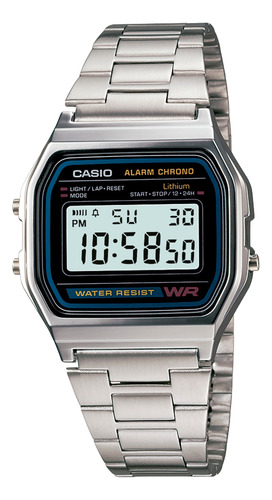 Reloj Digital De Pulsera Casio A158wa-1r Resistente Al Agua