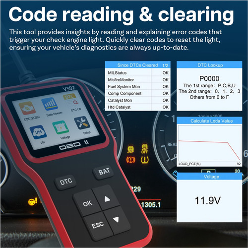 Leitor Obd2 De Códigos Com Reset E Diagnóstico Veicular