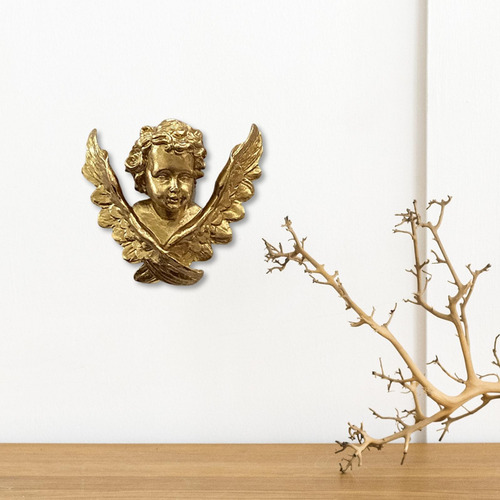 Adorável Estátua De Anjo Resina Querubim Escultura De