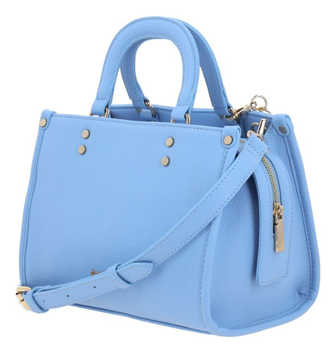 Bolso Dama Satchel Gorett Original Color Azul Marino Flores