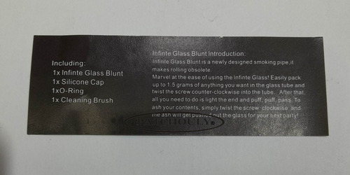 Imagen 10 de 10 de Twist Glass Blunt Pipa Vidrio Pirex Turbina +escobilla 10cm.