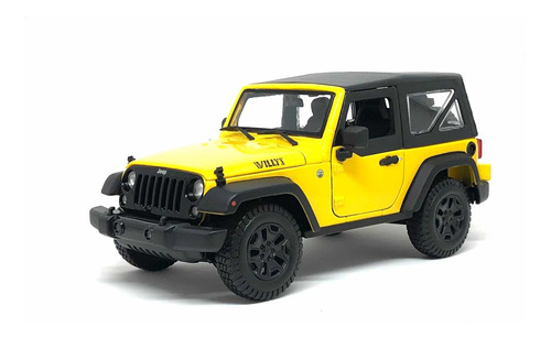 Miniatura De Jeep Wrangler 2014 Amarelo 1:18 Maisto 31676
