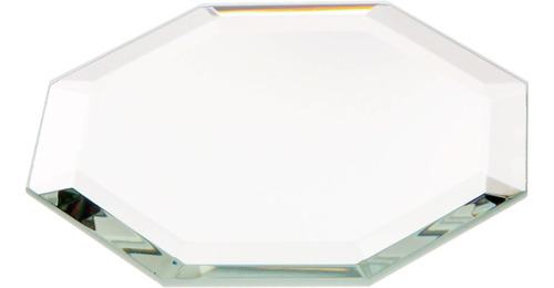 Espejo De Vidrio Biselado Plymor Octagon De 3 Mm, 2.5 Pulgad