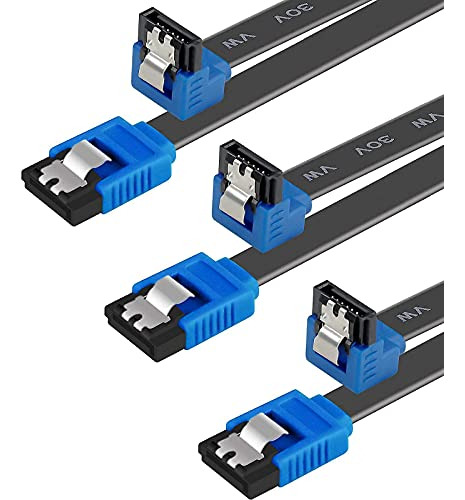 Benfei Sata Cable Iii, 3 Pack Sata Cable Iii 6gbps 90 Degree
