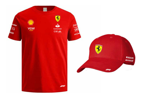 Ferrari F1 Combo Camiseta Y Gorra 2024
