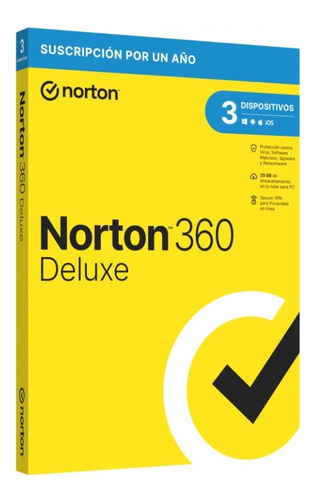 Antivirus Norton 360 Deluxe 3 Dispositivos 1 Año