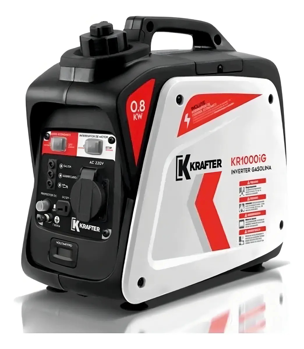 Generador Monofásico Inverter Krafter KR1000IG 800W Gasolina