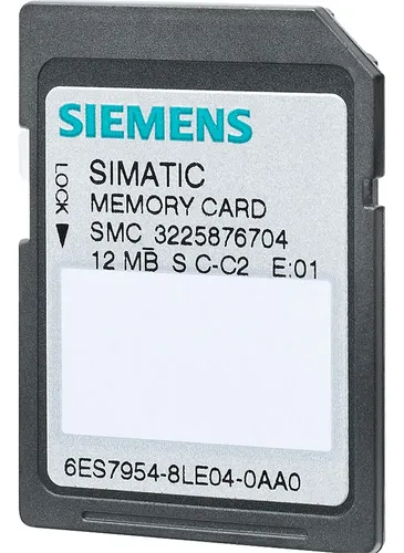 Simatic 6es7954-8le04-0aa0 Memory Card 12 Mb Siemens Cpu