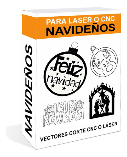 Pack Vectores Navidad Corte Cnc O Láser Fiestas Navideños