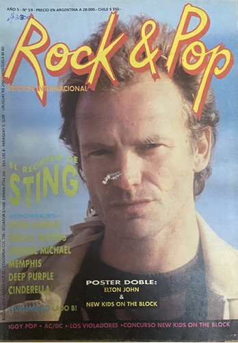 Rock Pop Revista Nº 59 Sting Peter Gabriel Miguel Mateos Ej2