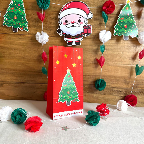10 Sobres Souvenir Navidad Fin De Año Papa Noel Reno