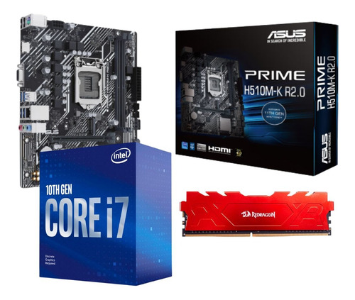 Kit Asus H510 Core I7 10700 10ª C/ Vídeo Integrado 32gb Ddr4