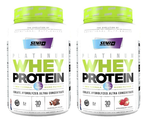 Proteina Whey Star Nutrition 2 Lb X 2 Unidades