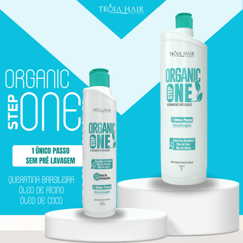 Progressiva 1 Passo + Protetor Térmico Tróia Hair antifrizz de 300mL 300g