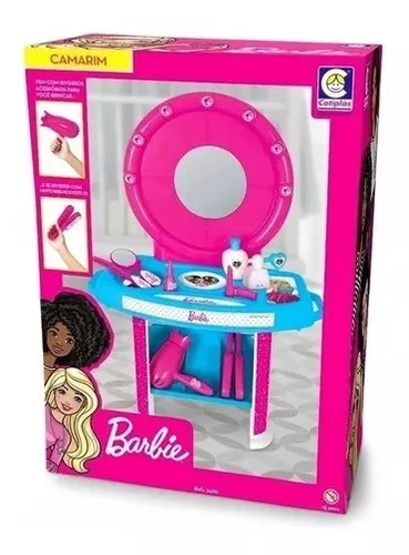 Novo Salãozinho De Beleza Da Barbie Com Cartela De Maquiagem