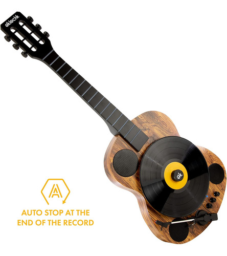 Tocadiscos Bluetooth Vertical Tocadiscos Guitarra Altavoces