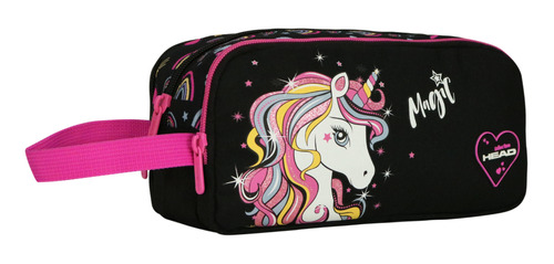 Estuche Grande Atos Unicornio Arcoiris Negro Head