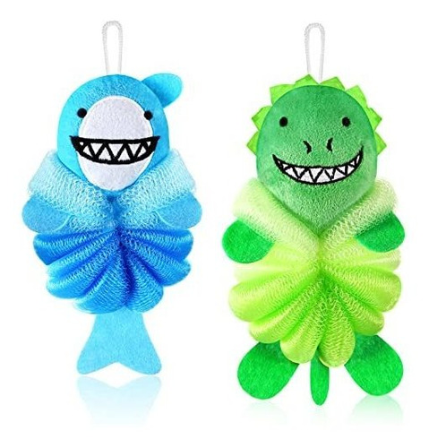 Loofahs Infantiles 2 Pcs | Cartoon Kids Loofah | Baño