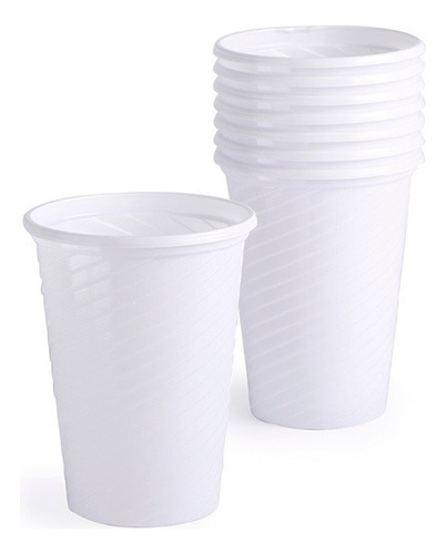 Vaso Plástico Descartable Blanco/traslúcido 180 Cc (x 50 U)