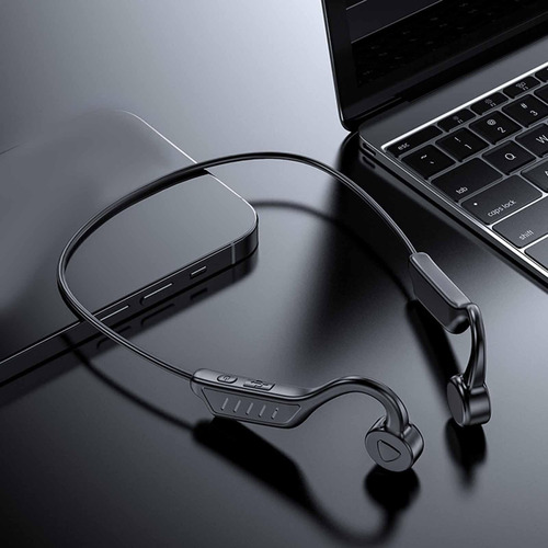 Auriculares De Conducción Ósea Bl15 Con Negro En Bolsas