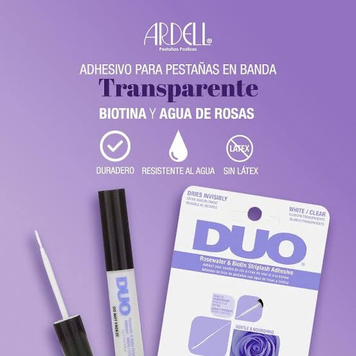 Pegamento De Pestañas Duo Con Pincel Aplicador Color TRANSPARENTE Rosas