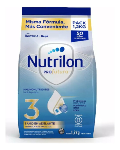 Leche De Fórmula En Polvo Nutricia Bagó Nutrilon Profutura 3