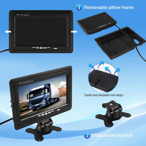 Pantalla Lcd 7 Pulgadas 1024x600 Para Cámara O Vehículo