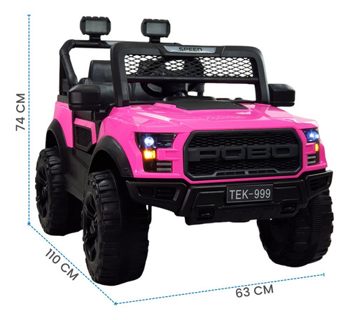 Auto Camioneta de juguete The Baby Shop TEK-999 color rosa 110V