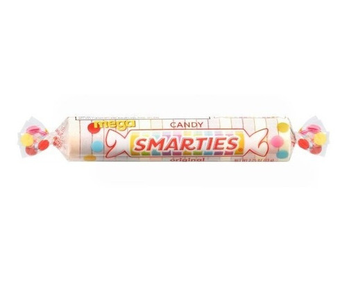 Rollo De Pastillitas Smarties Original Tamaño Mega Americano