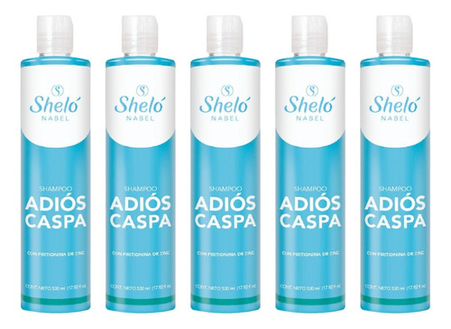 5 Pack Shampoo Adiós Caspa Shelo