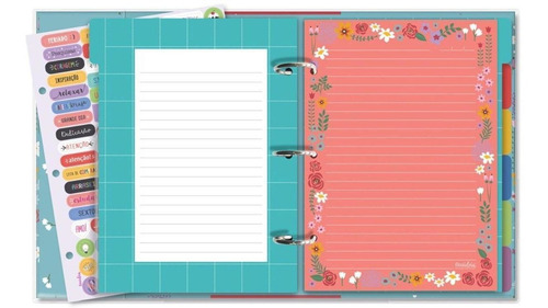 Caderno Fichário Argolado 12 Mat-capa Pvc - Campestre