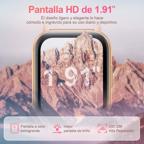 Smartwatch Impermeable Con Llamadas Por Bluetooth P/mujer