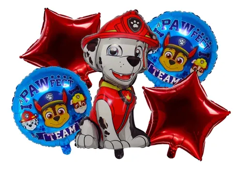 Kit Decoracion Globos Número Eleccion Y Velas Perro Bombero