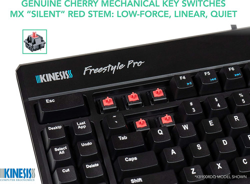 Teclado Mecánico Dividido, Ergonómico De Pc | Negro, Cherry