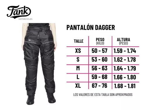 Pantalon Moto Mujer Tank Dagger Con Protecciones
